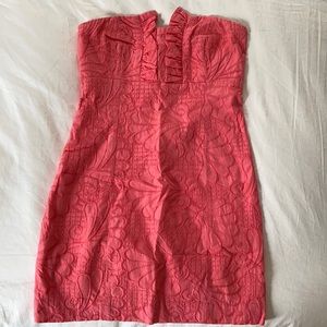 Lilly Pulitzer strapless pink dress